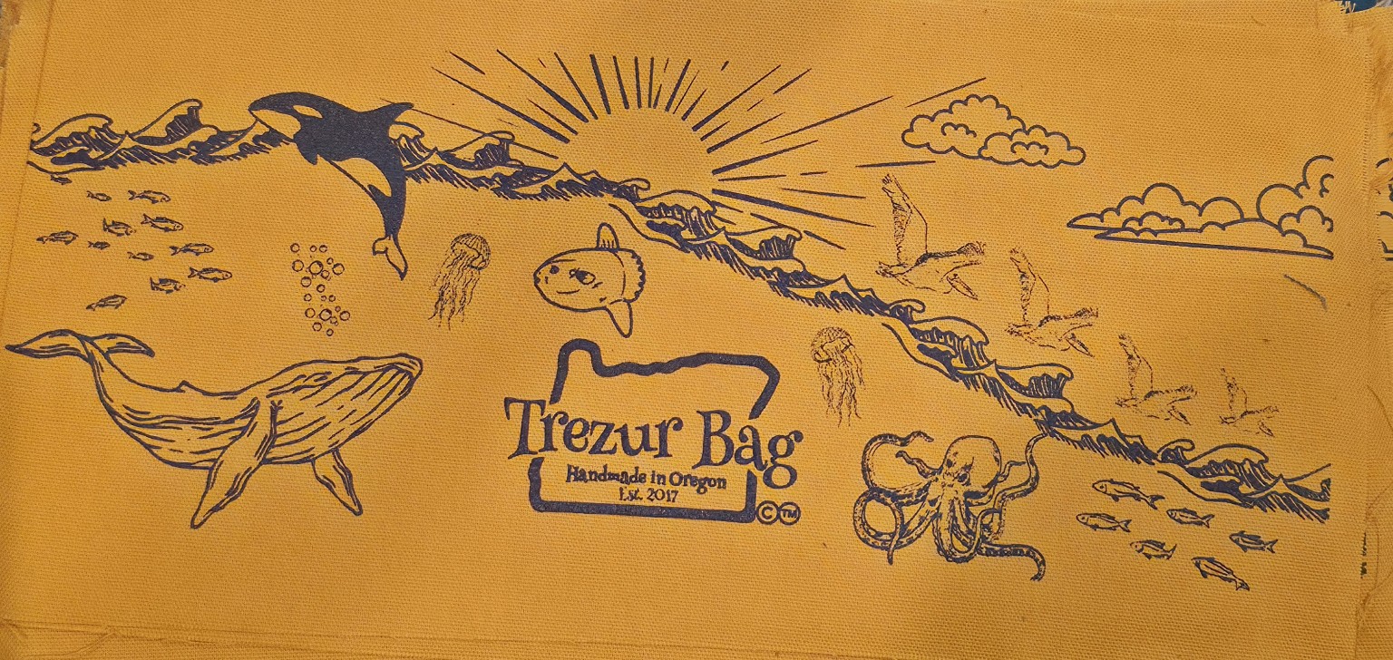 Gold Trezur Bag ocean series artwork